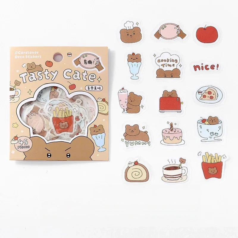 Cardlover The Peppy Life Series Washi Sticker Pack – 45 Pieces