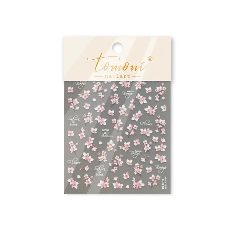 Tomoni Modern Nail Art Stickers – Jelly & 3D Embossed Designs