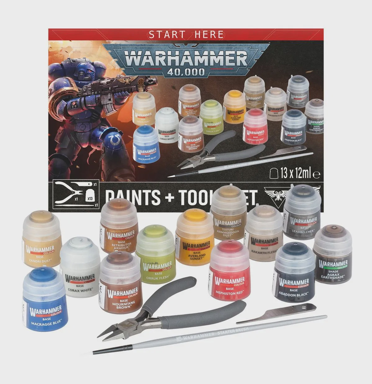 Warhammer 40K Paint + Tools set (60-12)