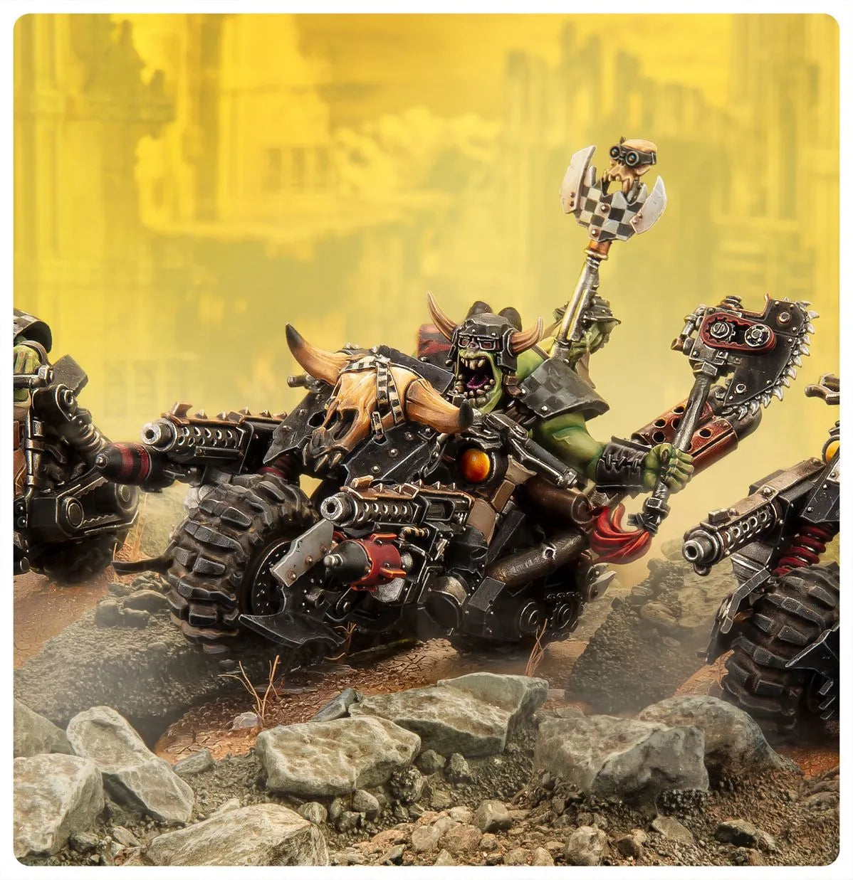 Warhammer 40,000 Orks: Warbikers - 3 Miniatures - 50-79
