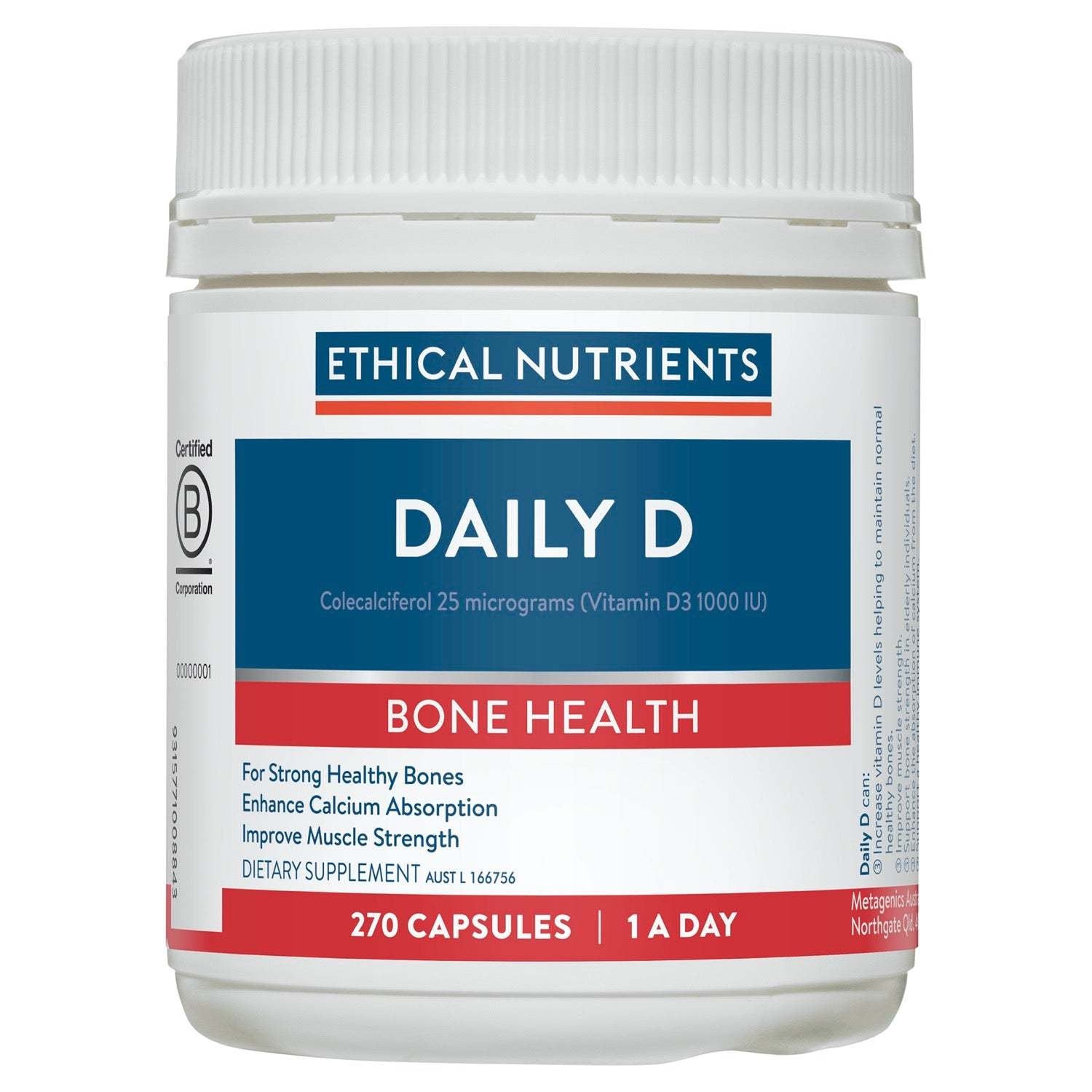 Ethical Nutrients Flexizorb Daily D 270 Capsules - Clearance (EXP:02/2026)
