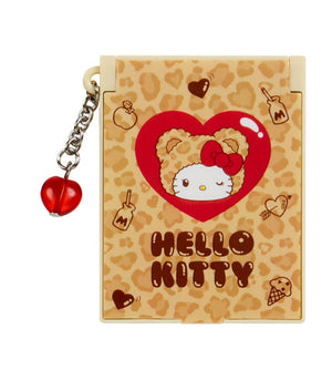 Hello Kitty keychain with leopard print background