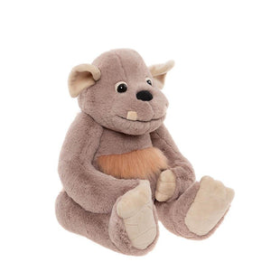 Plush bear toy on a white background