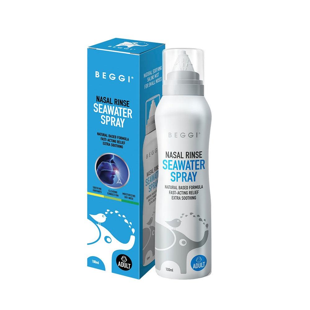 Beggi Adult Nasal Rinse Seawater Spray 100ml, Nasal Care, OCARE NZ