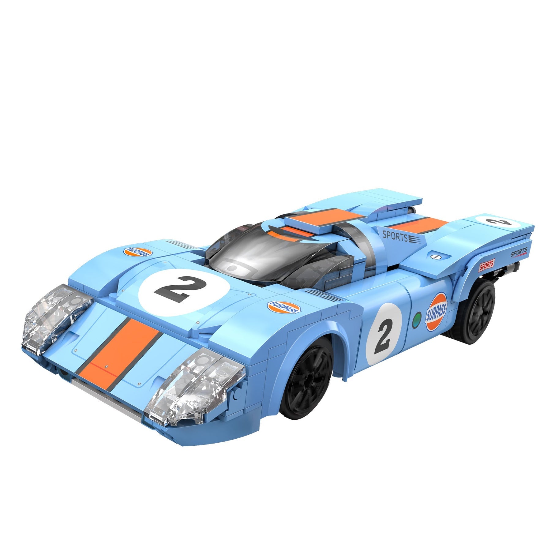 CaDA 1:20 Azure Storm Racing Car Dual Control RC Brick Model Kits