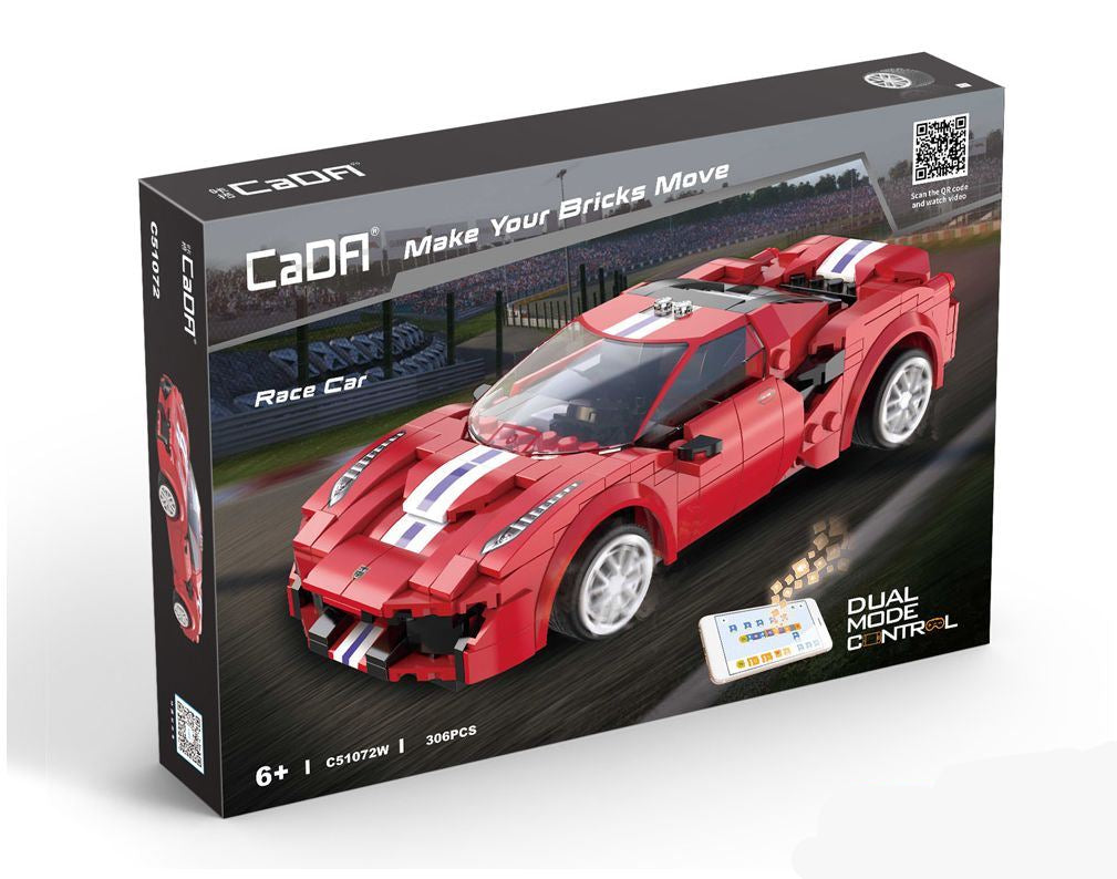 CaDA 1:20 Ferrari 488 Racing Car Dual Control RC Brick Model Kits
