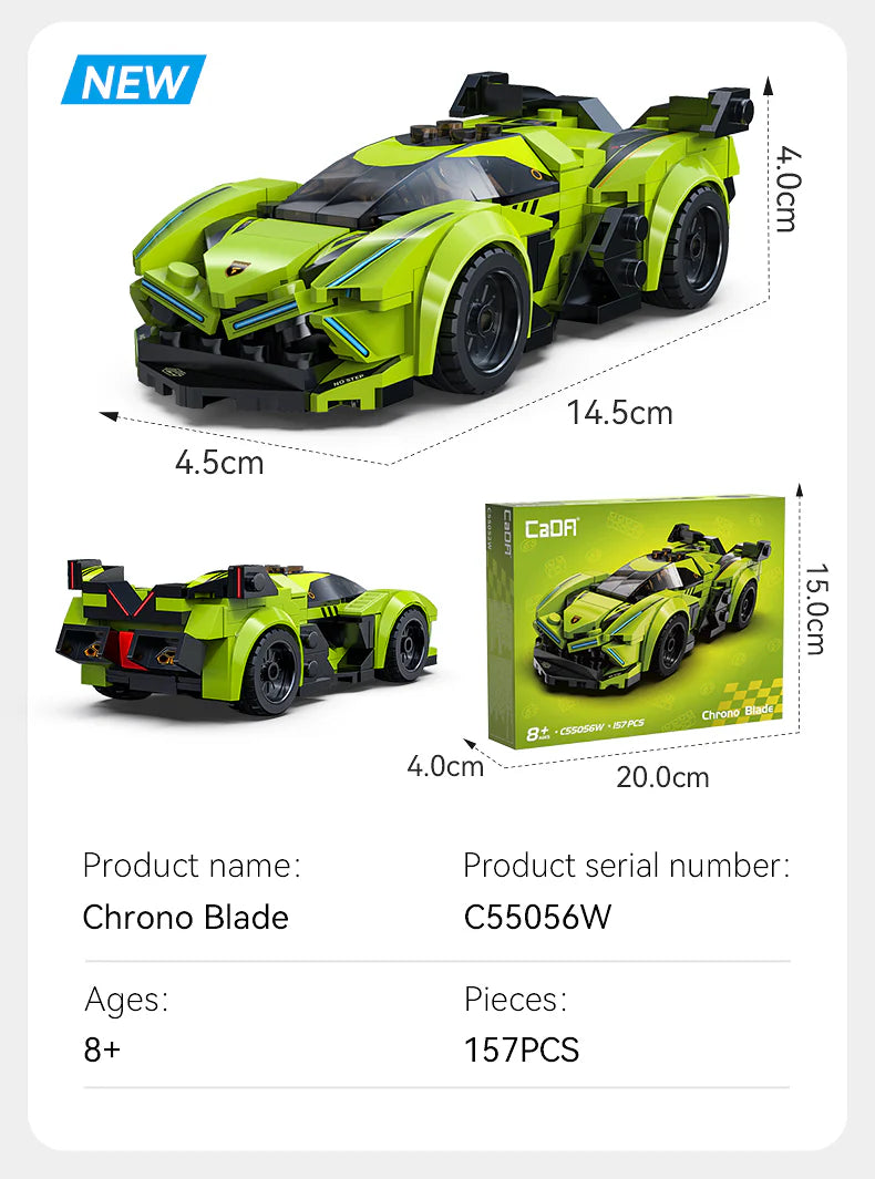 CaDA 1:32 Chrono Riftblade Car Brick Model Kits