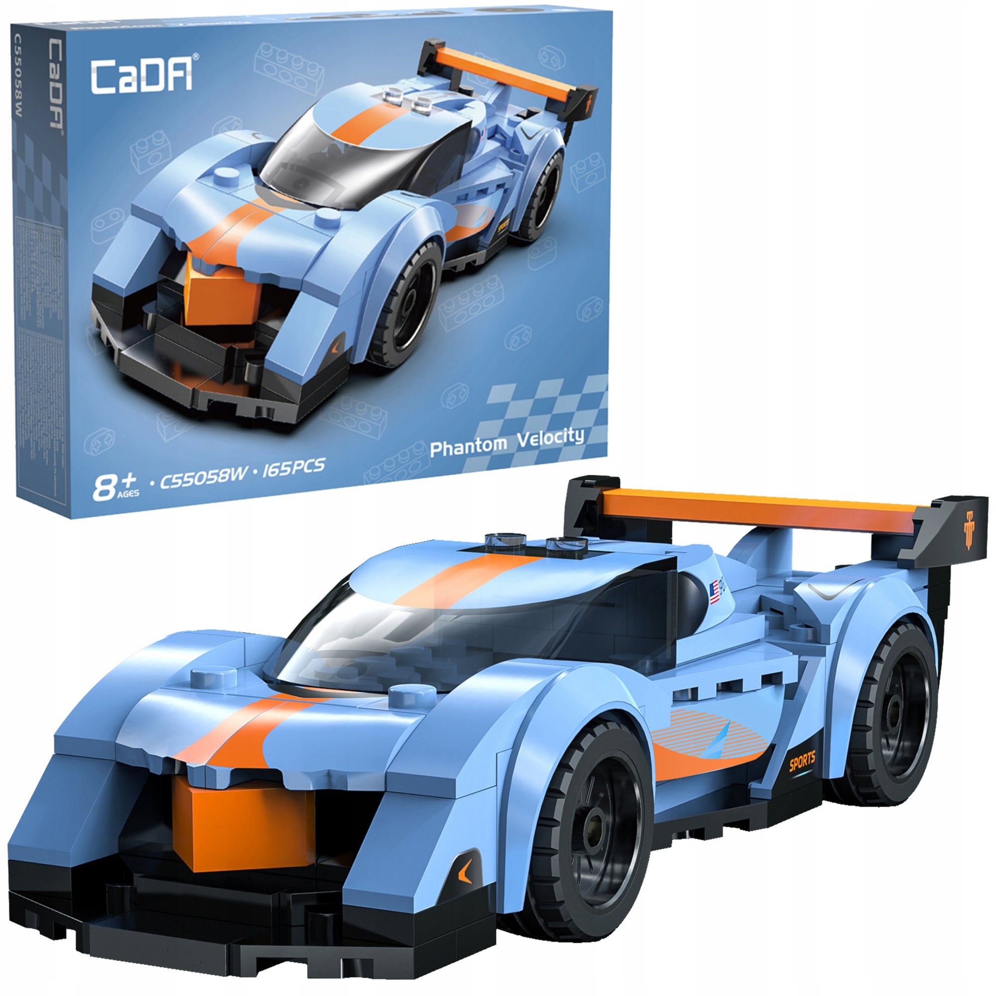 CaDA 1:32 Hyper Phantom Velocity Car Brick Model Kits