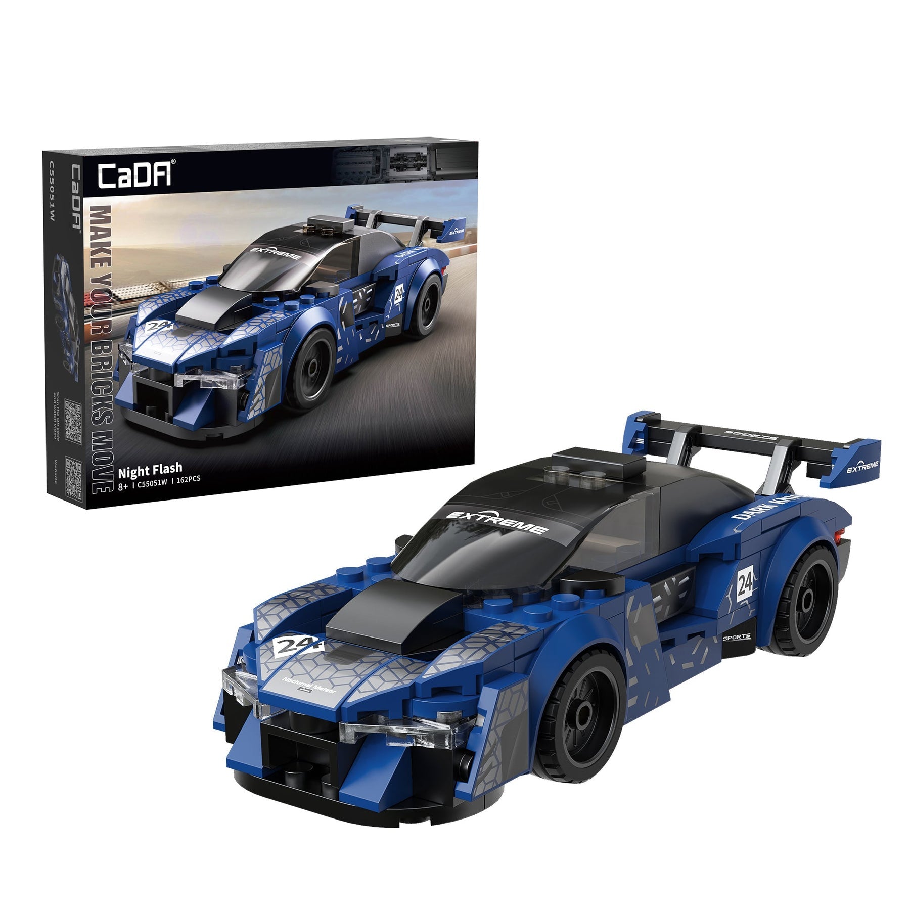 CaDA 1:32 Night Flash Car Brick Model Kits