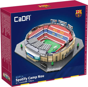 Boxed model of Camp Nou stadium with CaDA branding