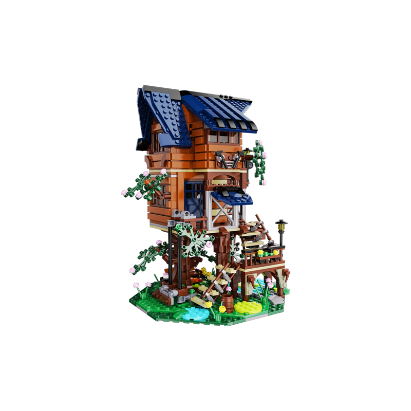 CaDA Four Season Story Tree Shack Brick Model Kits