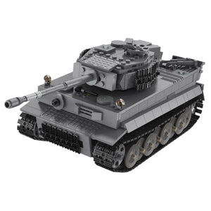 Toy tank model on a white background