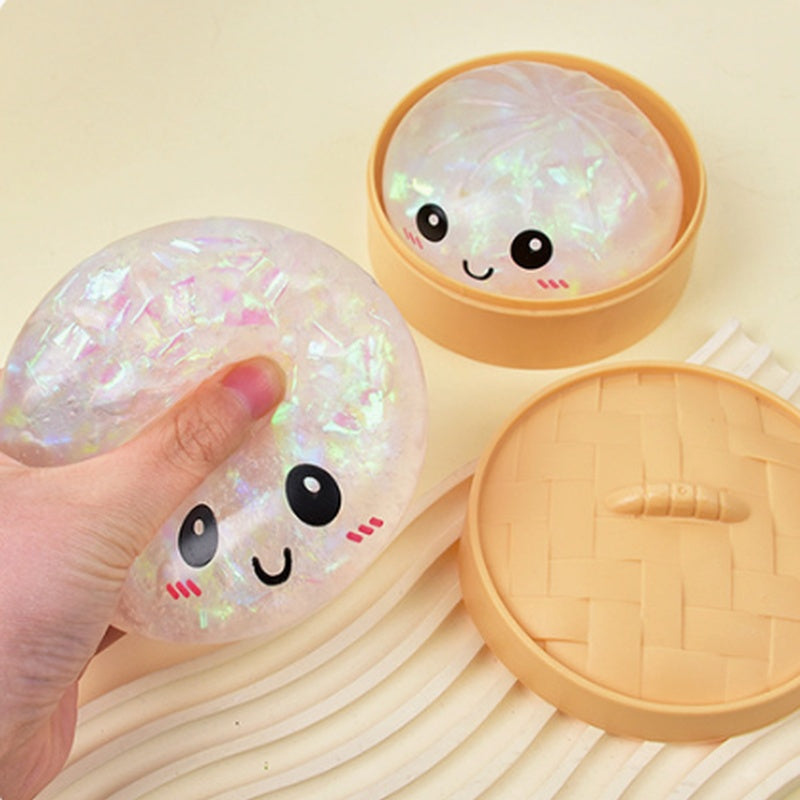 Squishy Dumpling Toy - Crystal Colour