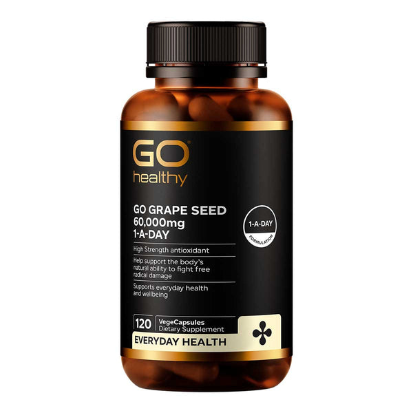 GO Healthy Go Grape Seed 60000mg 120 Vege Capsules