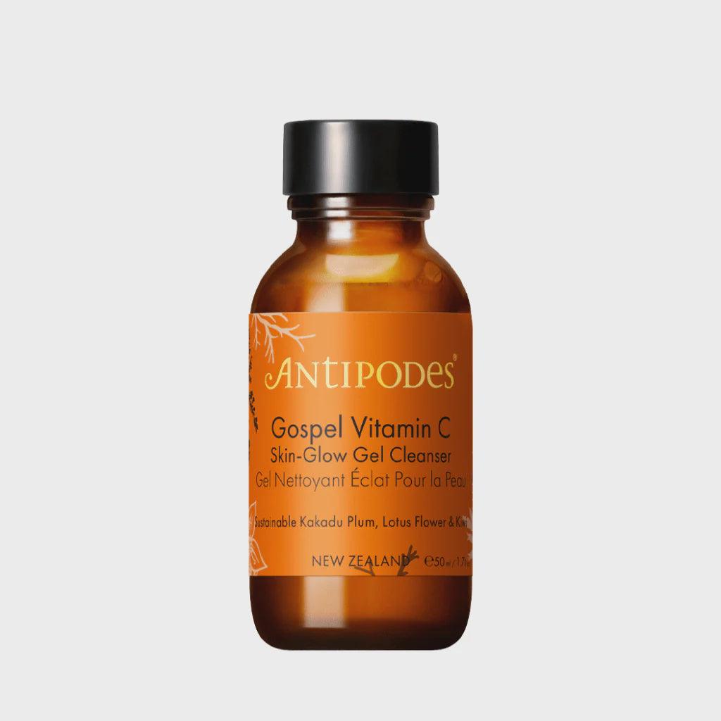 Antipodes Gospel Vitamin C Skin-Glow Gel Cleanser 50ml,Face Washes,OCARE NZ