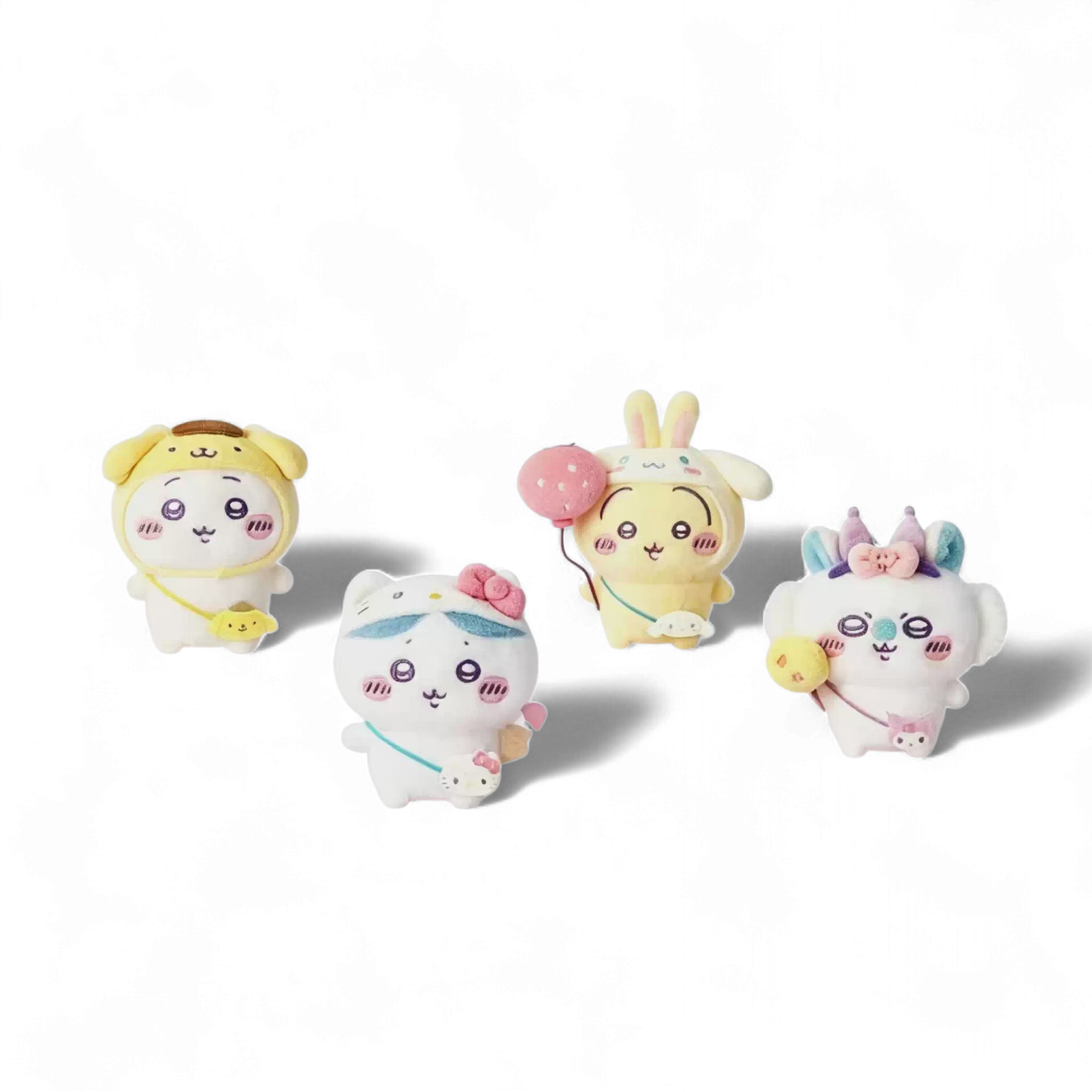 Chiikawa x Sanrio Characters Sitting Plush Bag Charm
