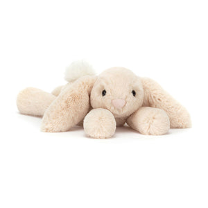 Plush bunny toy on a white background