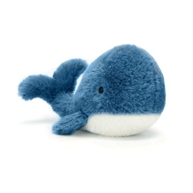 Jellycat Wavelly Whale Blue One Size - H6 X W15 CM, Plush Toys, OCARE NZ