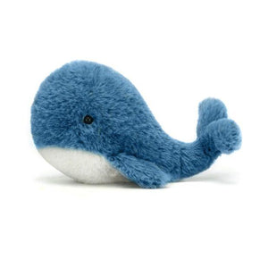 Jellycat Wavelly Whale Blue One Size - H6 X W15 CM, Plush Toys, OCARE NZ