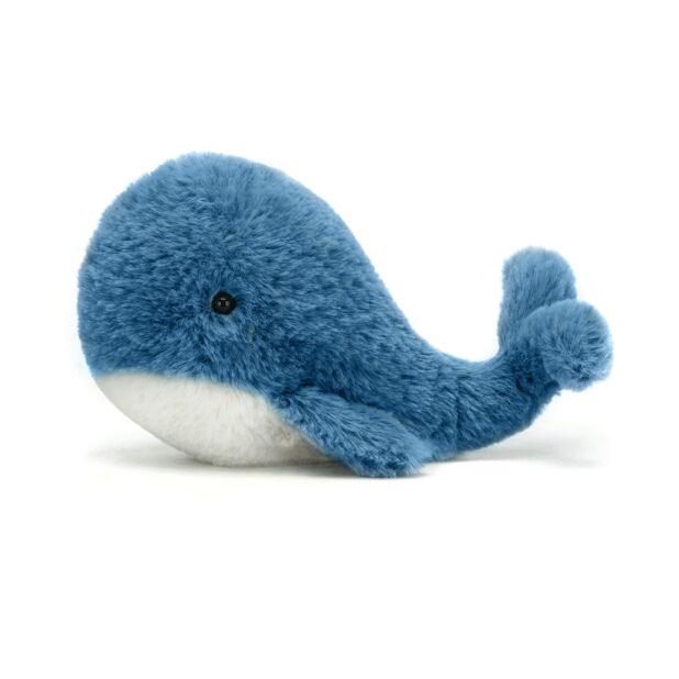 Jellycat Wavelly Whale Blue One Size - H6 X W15 CM, Plush Toys, OCARE NZ