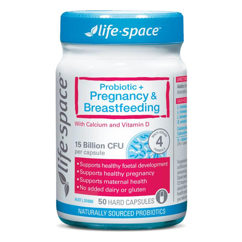 Life Space Probiotic + Pregnancy & Breastfeeding 50 Capsules, Probiotics