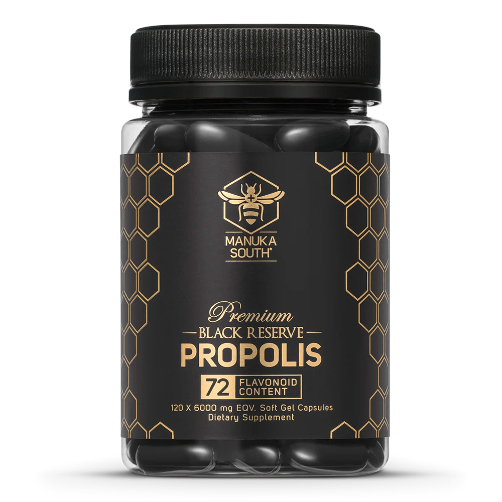 Manuka South Black Reserve Propolis 6000mg EQV 120 Softgel Capsules, Propolis