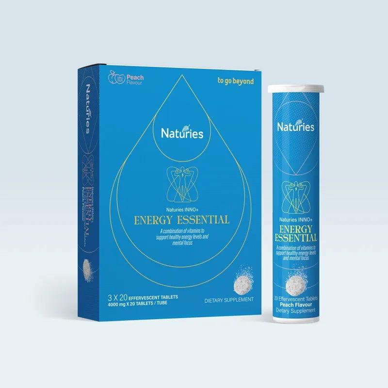 Naturies Energy Essential Effervescent 3 x 20 Tablets, General