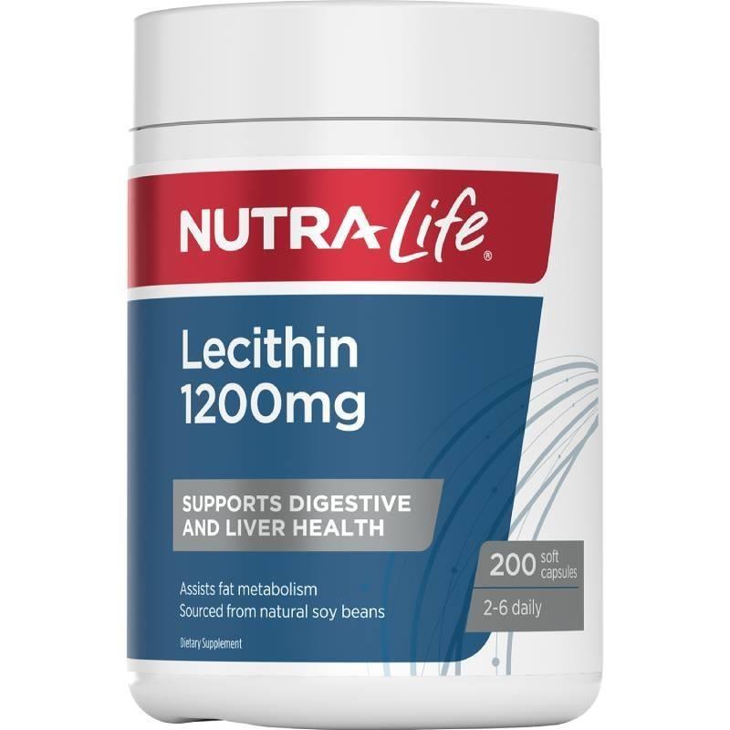 Nutra-Life Lecithin 1200mg 200 Capsules, Lecithin