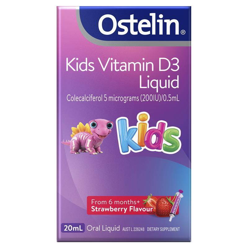 Ostelin Kids Vitamin D3 200IU Liquid 20ml, Vitamin D
