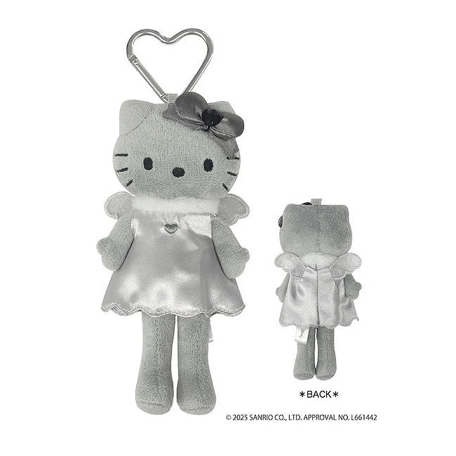 Plush toy with heart-shaped clip on a white background