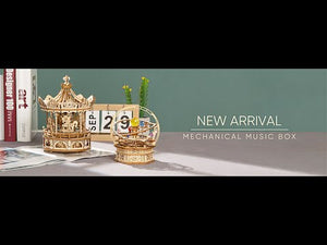 ROKR Starry Night Orrery Mechanical Music Box 3D Wooden Puzzle, Scale Model Kits