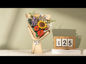 Rowood DIY Wooden Flower Bouquet 3D Wooden Puzzle, General