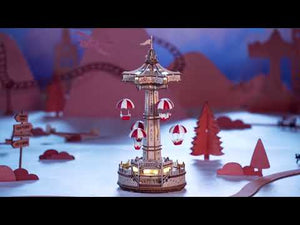 ROKR Parachute Tower DIY Music Box 3D Wooden Puzzle, Scale Model Kits