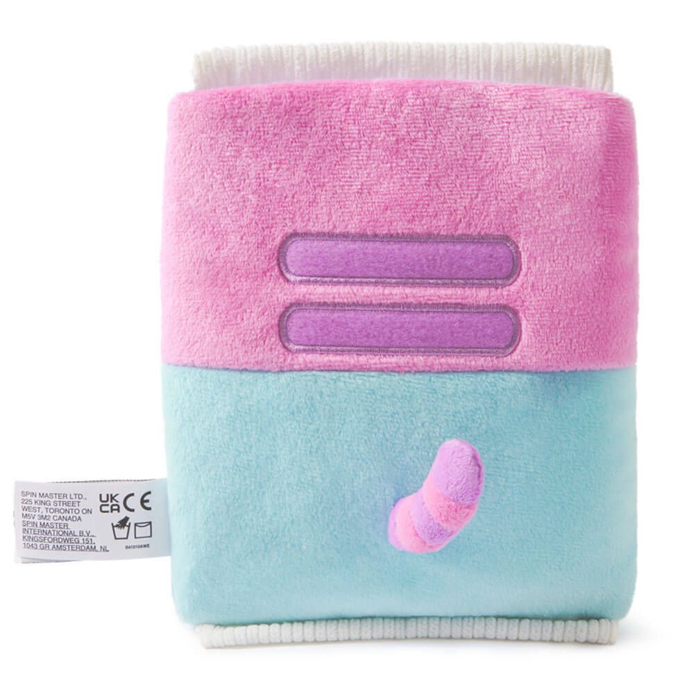 Plush toy with pink and blue gradient design on a white background