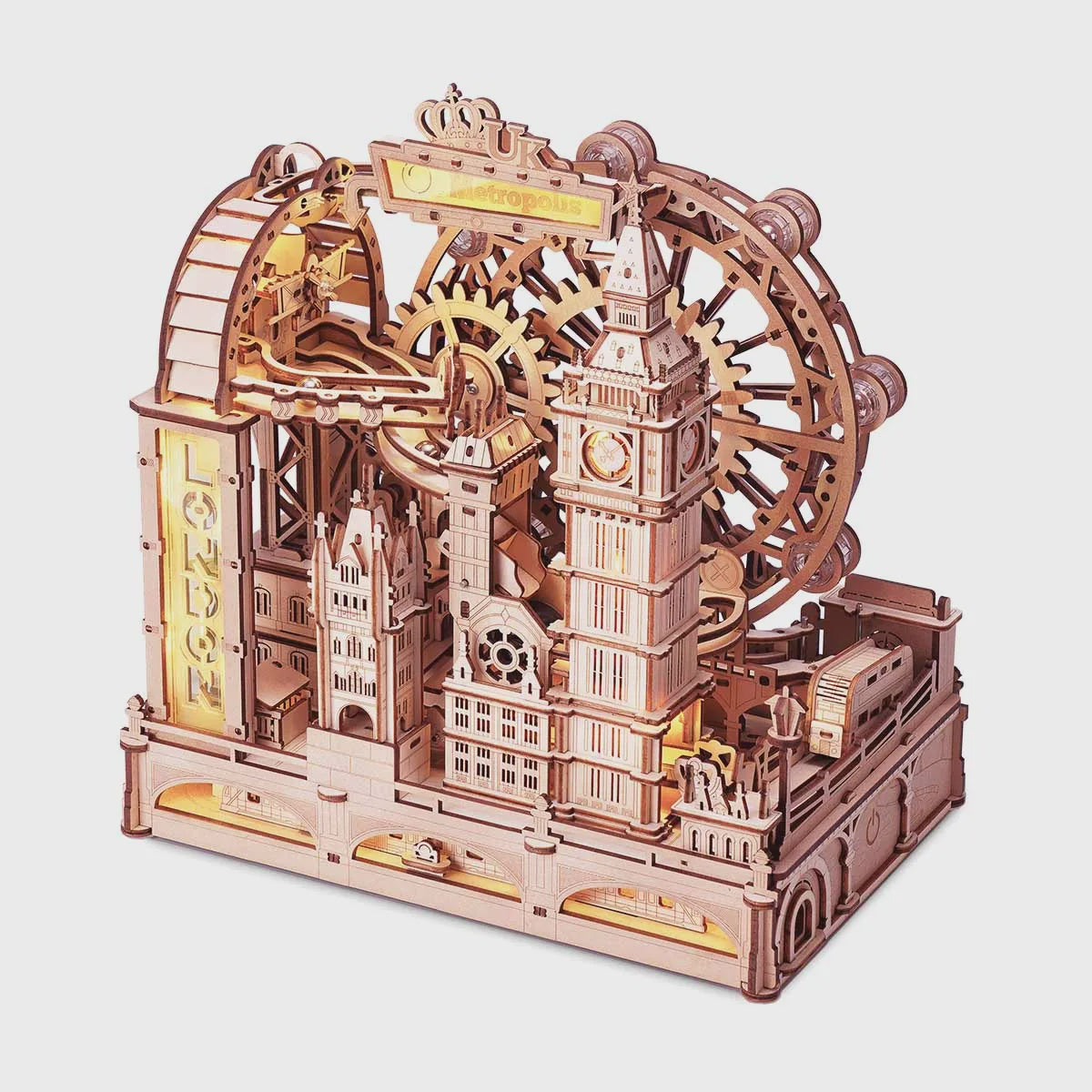 ROKR Marble Travel - London Marble Run 3D Puzzle DIY Kit