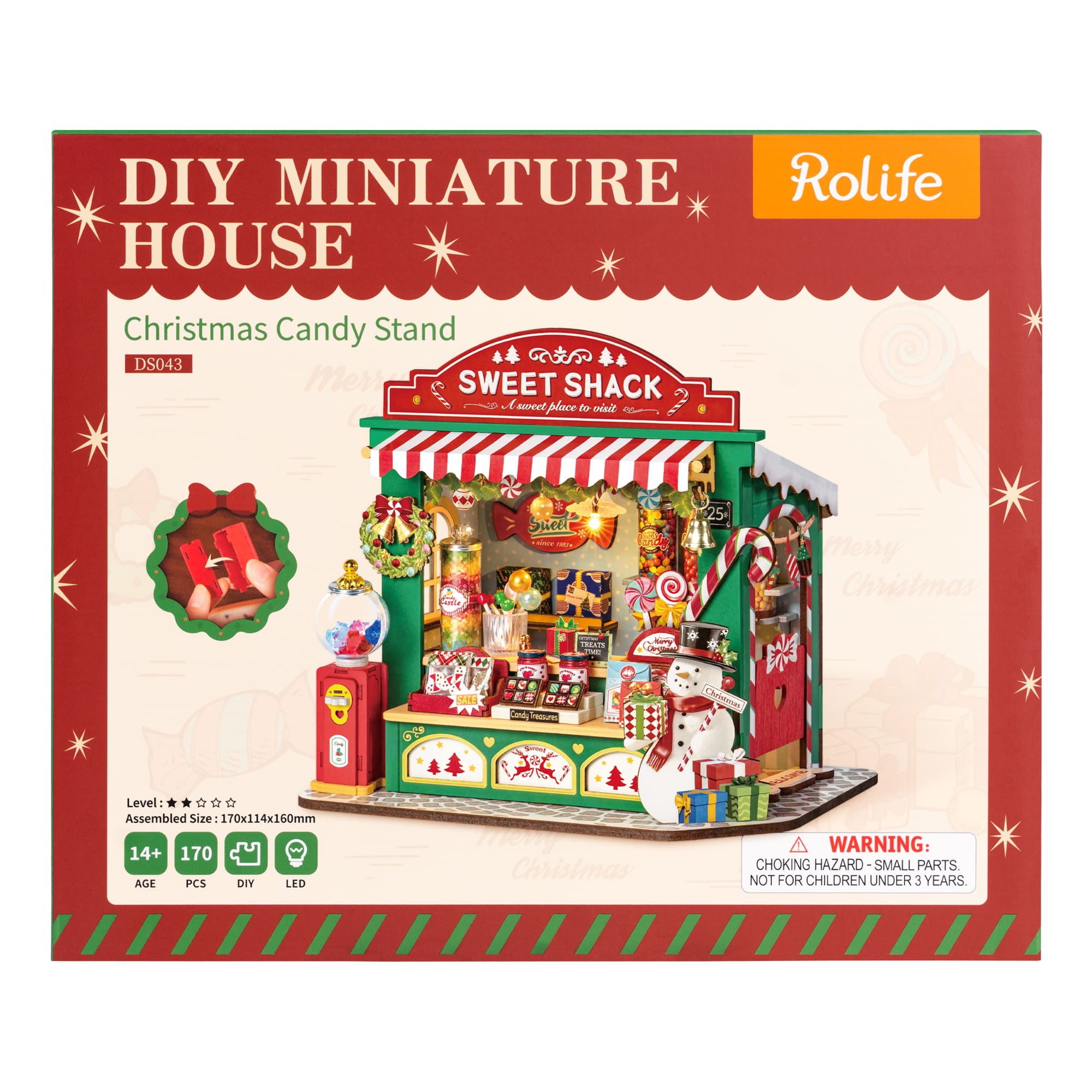 Rolife Christmas Candy Stand DIY Miniature House