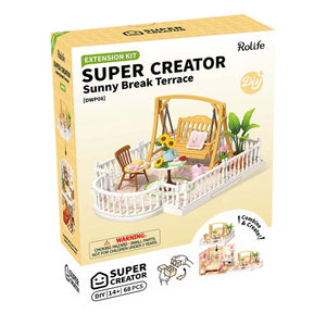 Rolife Super Creator Sunny Break Terrace extension kit packaging on a white background