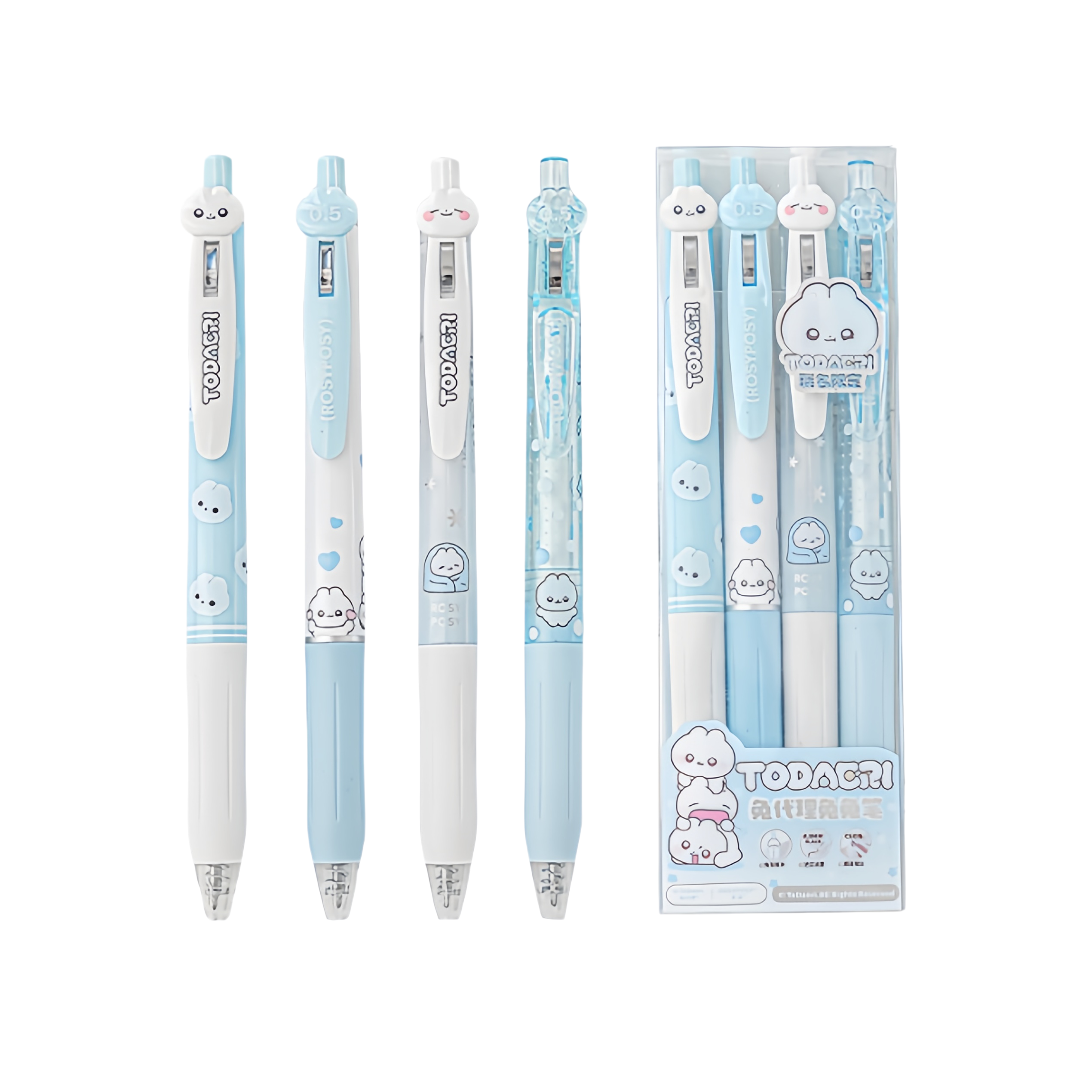 RosyPosy ToDaeri "Cheer Up" Collection Speed Drying Gel Pen Set 0.5mm 4pcs