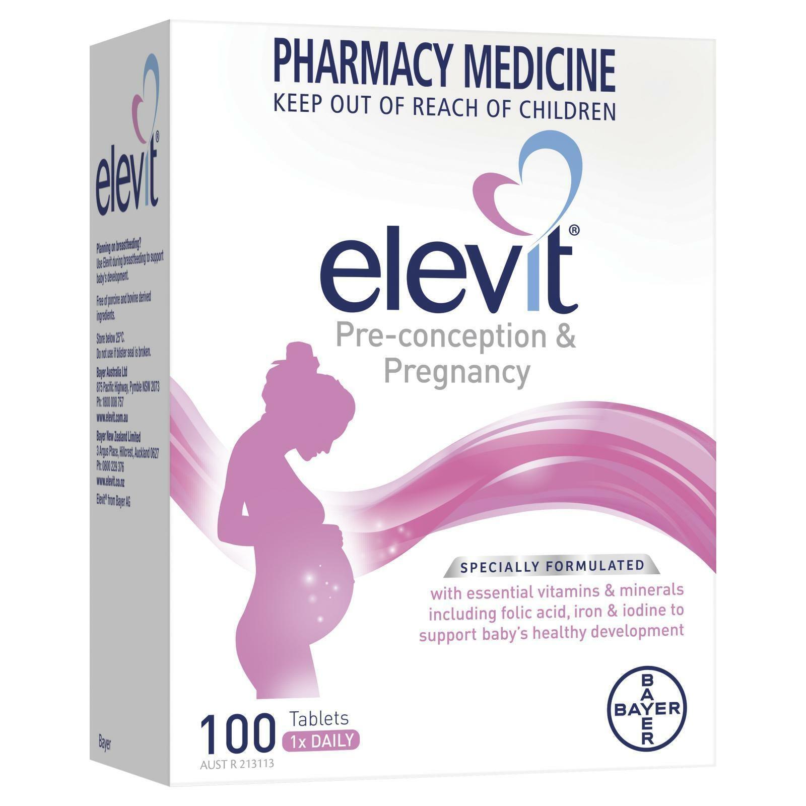 Elevit Pre-conception & Pregnancy 100 Tabletsļ¼Generalļ¼OCARE NZ