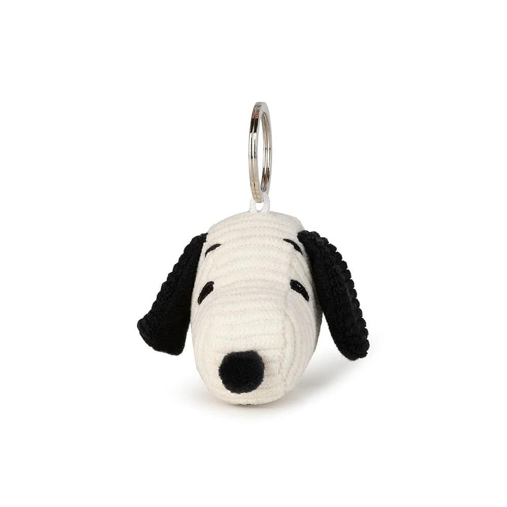 Bon Ton Toys Peanuts Snoopy Head Corduroy Cream Keychain, Plush Toys, OCARE NZ