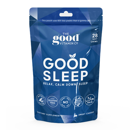 The Good Vitamin Co. Pouch 28 Soft Chews - Good Sleep - Sweet Cherry Flavour,Chamomile,OCARE NZ