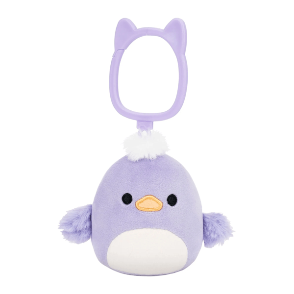 Squishmallows 3.5" Daquarius - Purple Duck Clip-On Plush