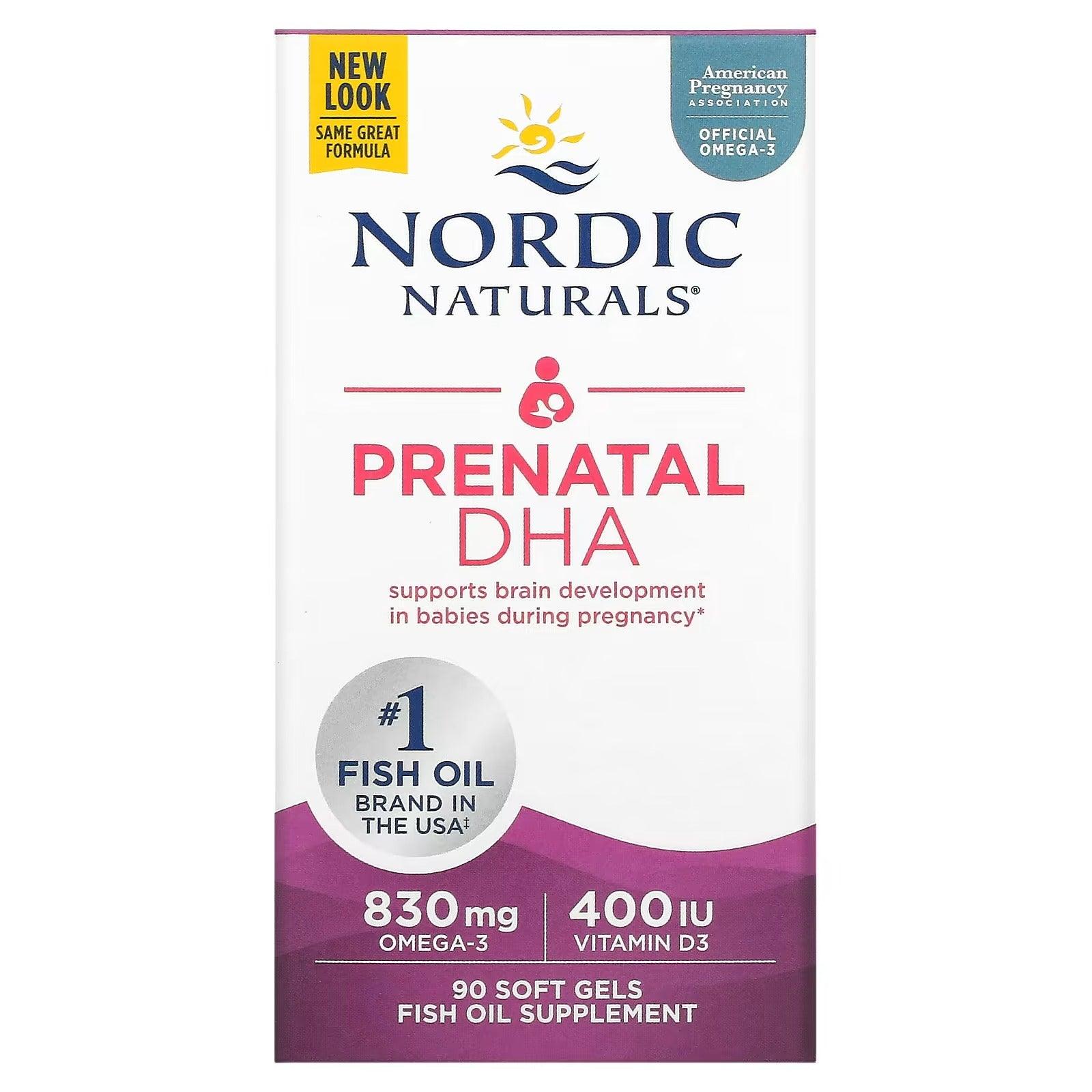 Nordic Naturals Prenatal DHA 90 Soft Gels, General