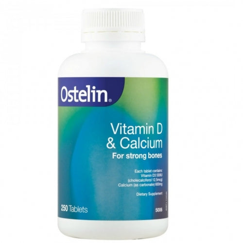Ostelin Vitamin D Plus Calcium 250 Tablets Ocare Health&Beauty