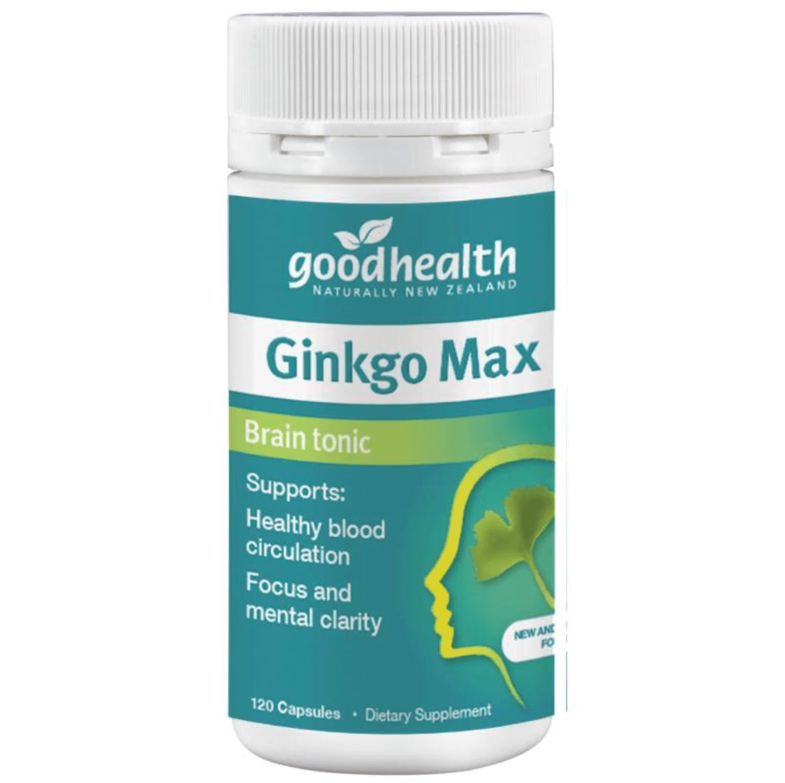 Good Health Ginkgo Max Brain Tonic 120 Tablets,Ginkgo Biloba,OCARE NZ