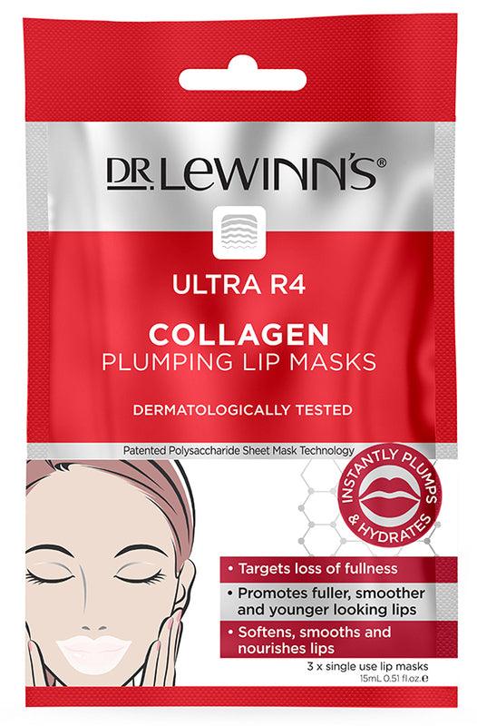Dr. Lewinn's Ultra R4 Collagen Plumping Lip Mask-3 Single Use Lip Masks,Masks,OCARE NZ