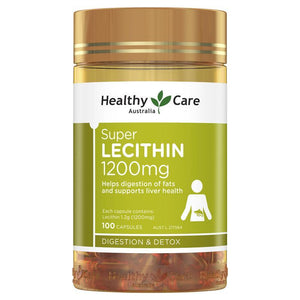 Healthy Care Super Lecithin 1200mg 100 Capsules, Lecithin