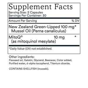 MitoQ Joint Support 60 Softgel Capsules, General