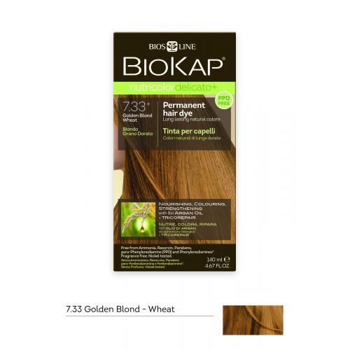 BioKap Nutricolor Delicato Permanent Hair Dye - 7.33 - Golden Blond Wheat, Hair Dye, OCARE NZ