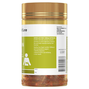 Healthy Care Super Lecithin 1200mg 100 Capsules, Lecithin